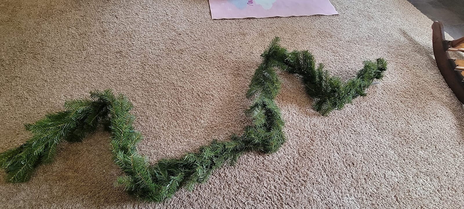 National Tree Company Pre-Lit Artificial Christmas Garland, Green, Norwood Fir, White Lights, Plug In, Christmas Collection, 9 Feet | 50 Clear Lights, 240 Tips, Green customer photo 2
