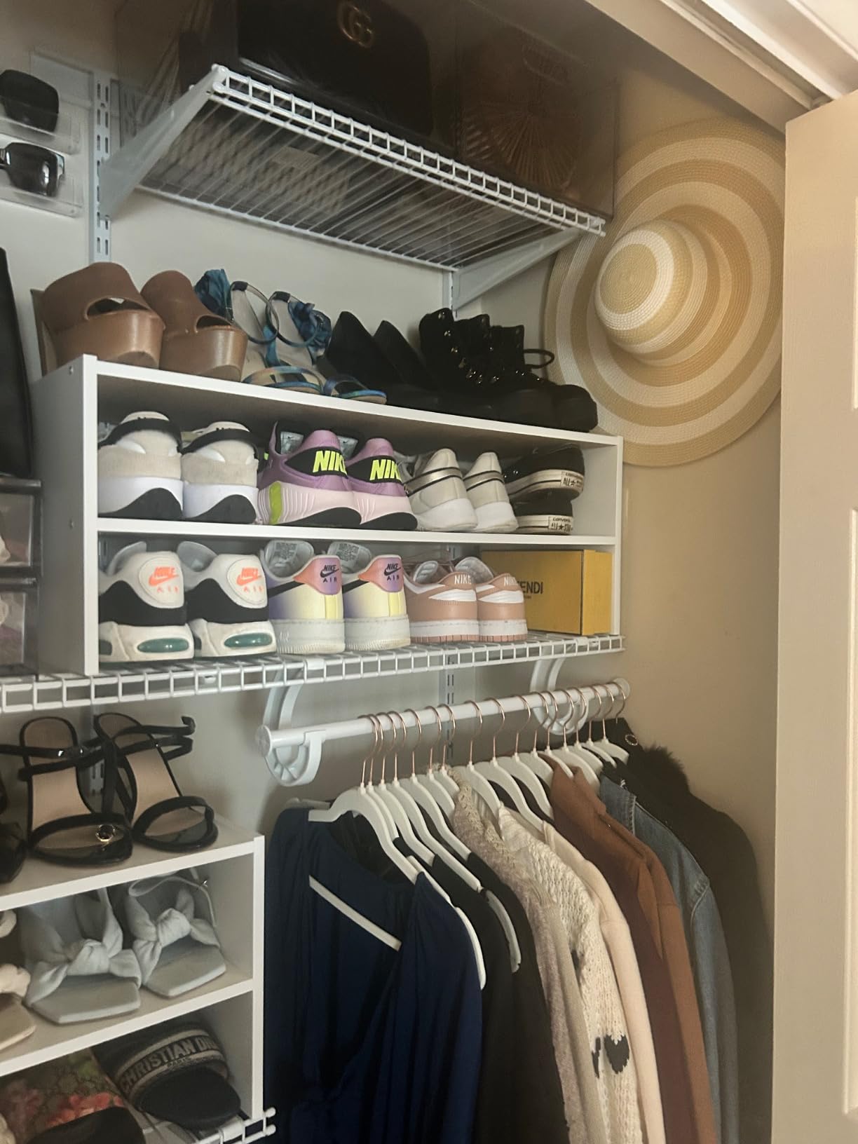 ClosetMaid ShelfTrack Wire Closet Organizer System, Adjustable from 4 to 6 Ft., With Shelves, Clothes Rods, Hardware, Durable Steel, White customer photo 2