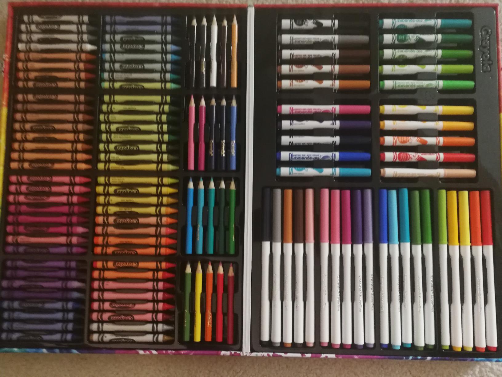 Crayola Inspiration Art Case Coloring Set, 140pc Space Theme - Art Kit for Kids, Crayons, Markers, Pencils, Gift for Boys & Girls, Ages 5, 6, 7, 8 [Amazon Exclusive] customer photo 2