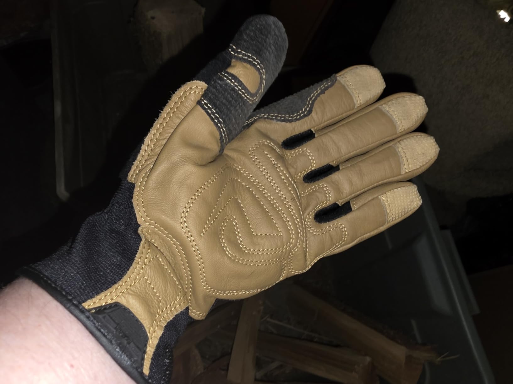 Ironclad Ranchworx Work Gloves RWG2, Premier Leather Work Glove, Performance Fit, Durable, Machine Washable, (1 Pair), RWG2-04-L, Brown/Black customer photo 1