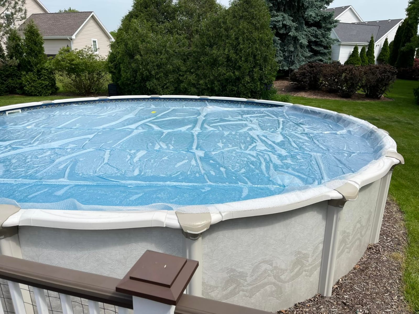 Sun2Solar Blue 24 ft Round Pool Solar Cover, 12 Mil, Heat Retaining, Thermal Blanket for Inground & Above Ground Swimming Pools, Sun's Energy Heats Pool, Bubble Heating Blankets, 1200 Series customer photo 1