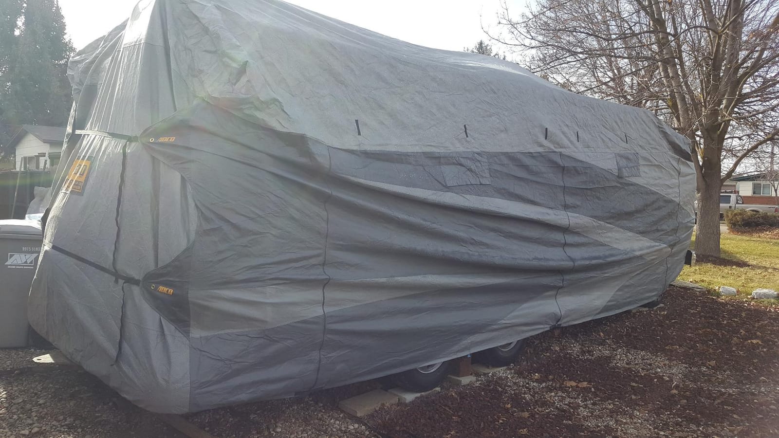 ADCO 52245 Designer Series SFS Aqua Shed Travel Trailer RV Cover - 28'7 Inch - 31'6 Inch, Gray customer photo 1