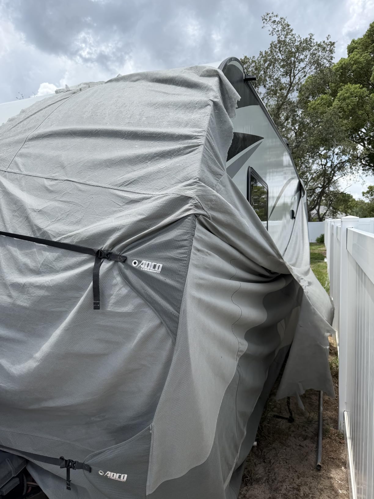 ADCO 52245 Designer Series SFS Aqua Shed Travel Trailer RV Cover - 28'7 Inch - 31'6 Inch, Gray customer photo 2