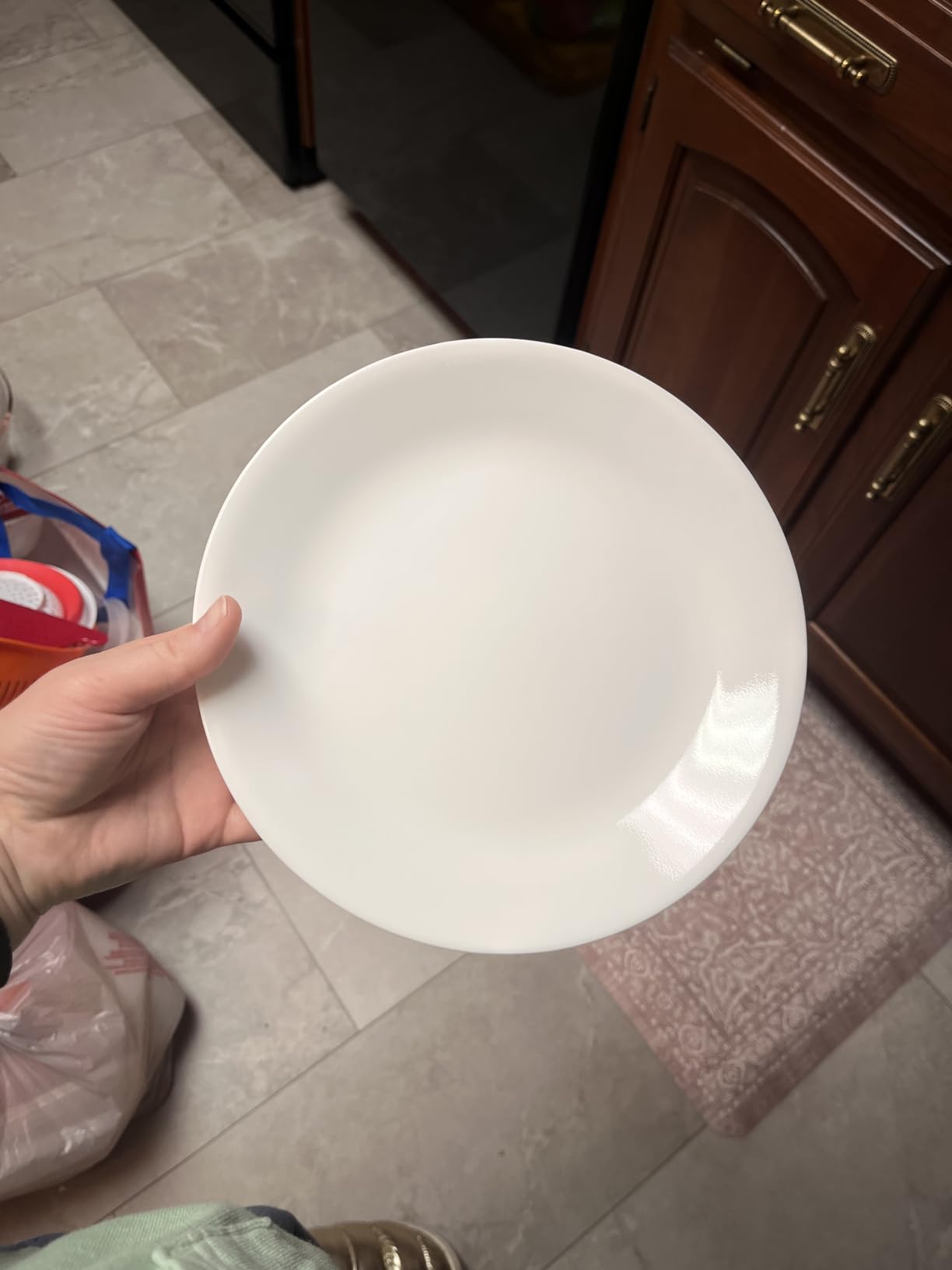 Corelle Vitrelle 6-Piece Salad Plates Set Triple Layer Glass and Chip Resistant, 8-1/2-Inch Lightweight Round Plates, Winter Frost White customer photo 2
