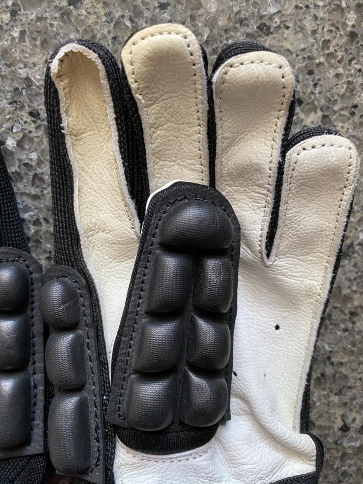 Double Down Hockey Gloves, Left & Right Hand, Lightweight Padded Hockey Gloves, High Density Foam Protection, Flexible Palm Grip, Protective Gloves for Men and Women Indoor and Outdoor Play customer photo 2