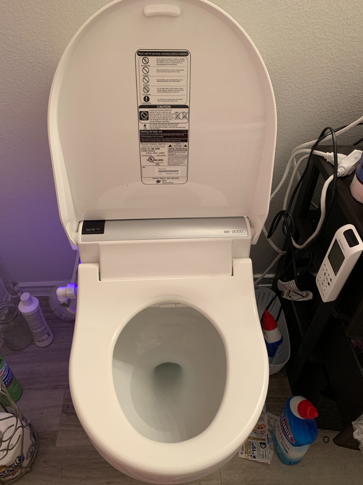 Bio Bidet BB2000 Bliss Electric Bidet Toilet Seat, Warm Water with Air Dryer, Heated Seat with Sensor and Slow Close Lid, Night Light, Remote Control, Elongated, White customer photo 2