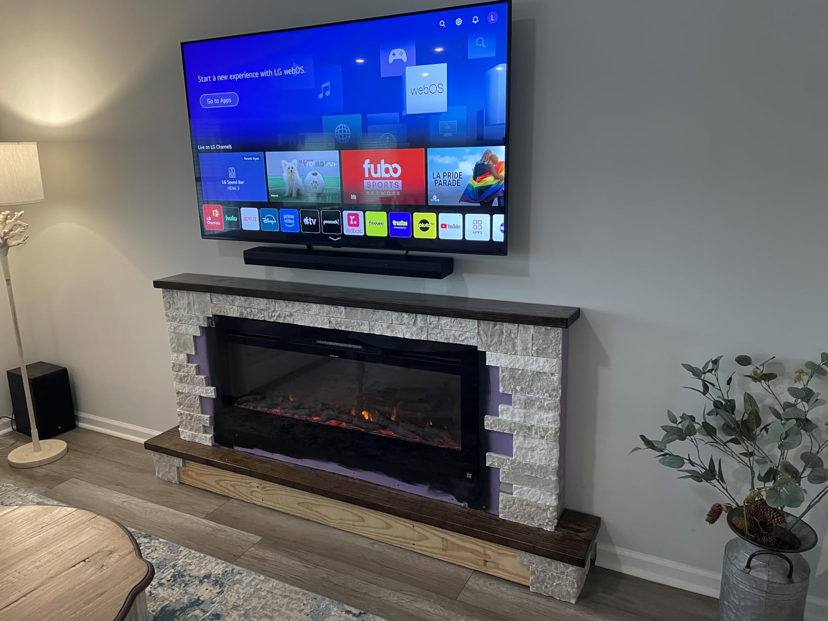 Touchstone Smart Electric Fireplace-The Sideline 50