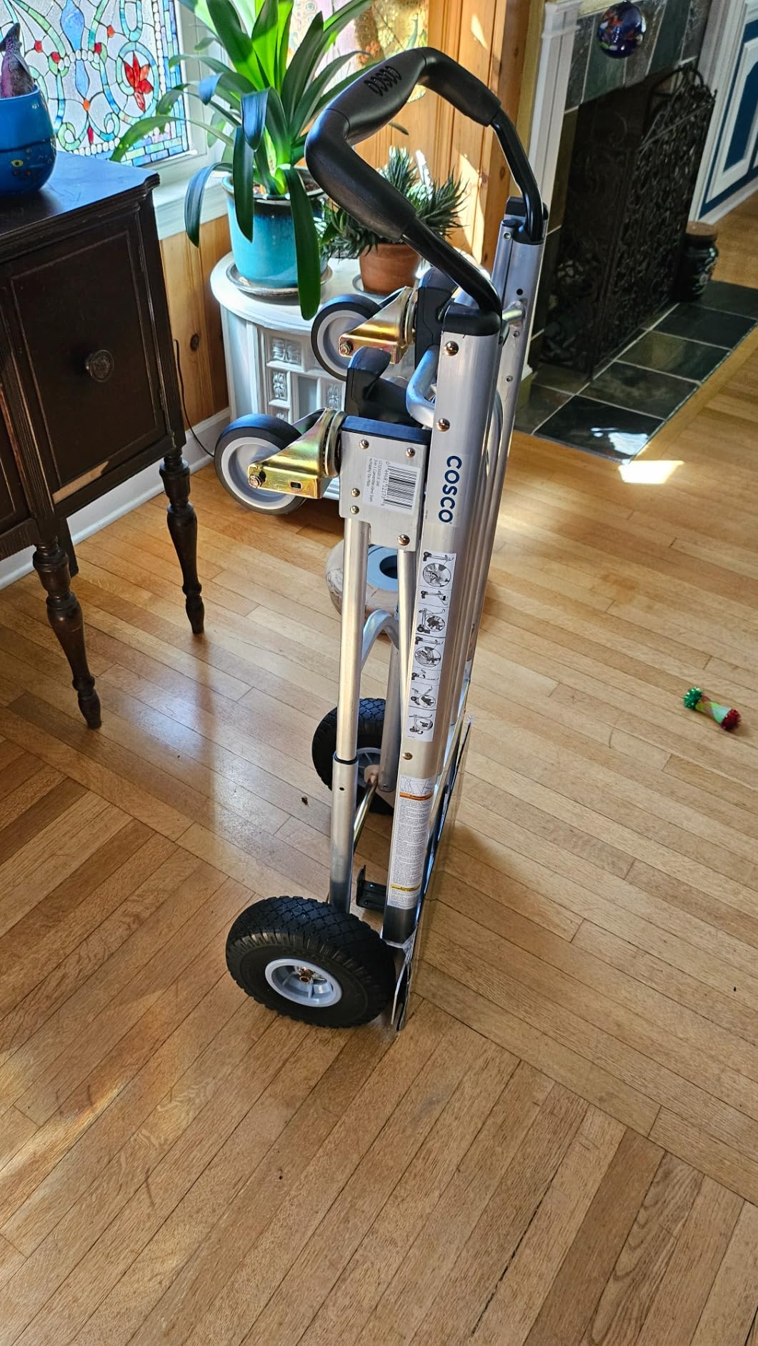COSCO 3-in-1 Assist Series Aluminum Hand Truck/Cart with Flat Free Wheels, 800 lb/1000 lb Capacity, Silver customer photo 2