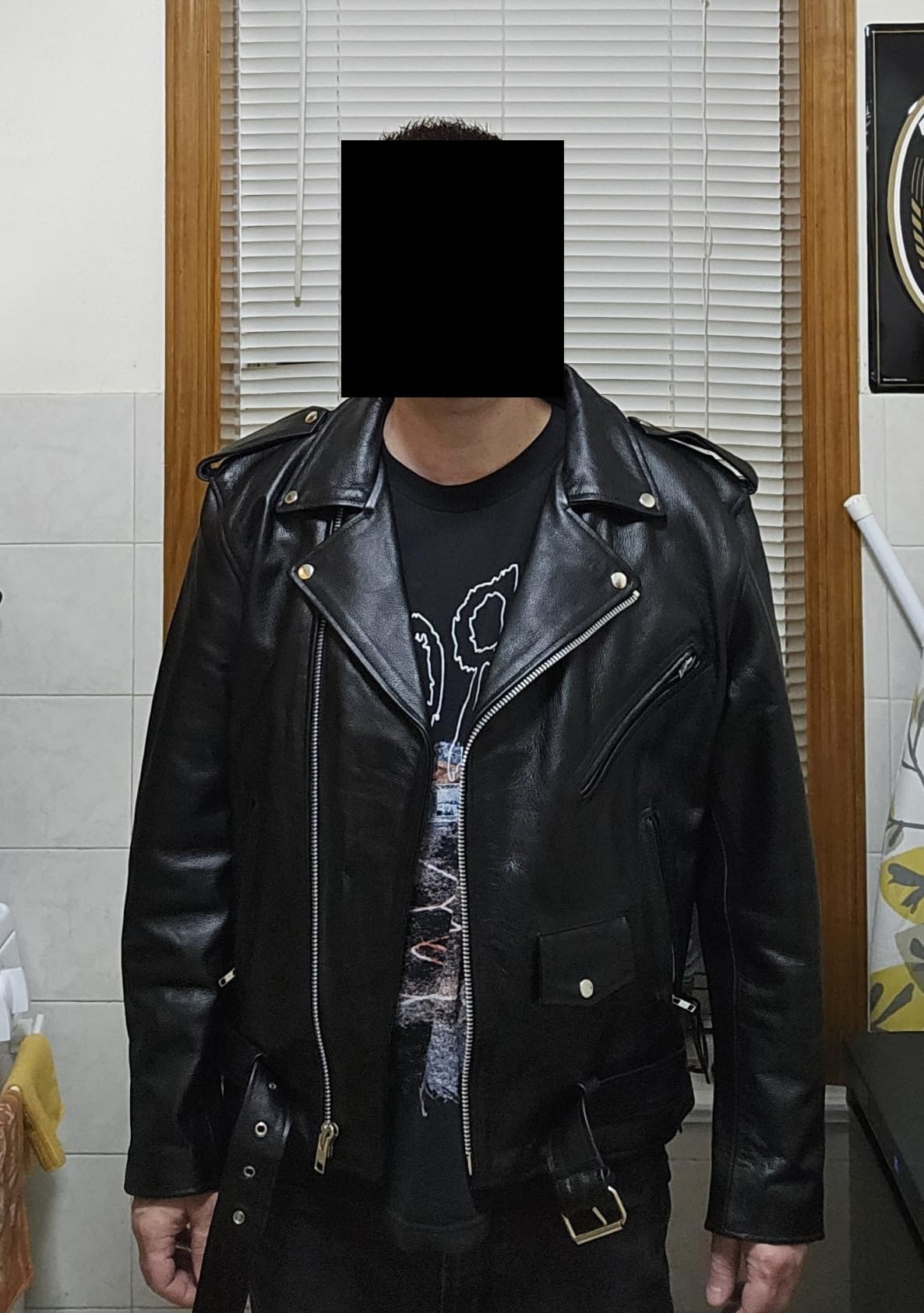 Milwaukee Leather SH1011 Men's Classic Brando Premium Leather Black Motorcycle Riders Leather Jacket w/Side Laces customer photo 1