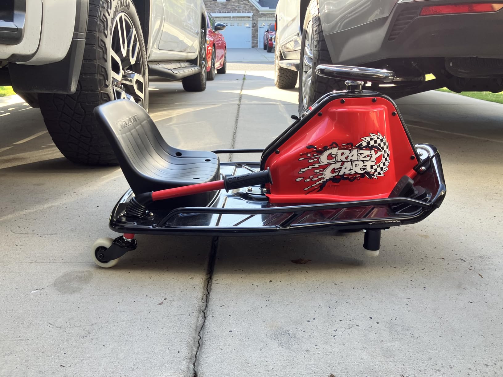 Crazy Cart Sport Go Kart | Electric Drift Cart | Iconic Wheeled Ride-On For Kids Age 9+ | Precise Proporional Control | 250W/24V Motor | Up To 12 MPH, 40 Mins; 140 Lbs customer photo 2