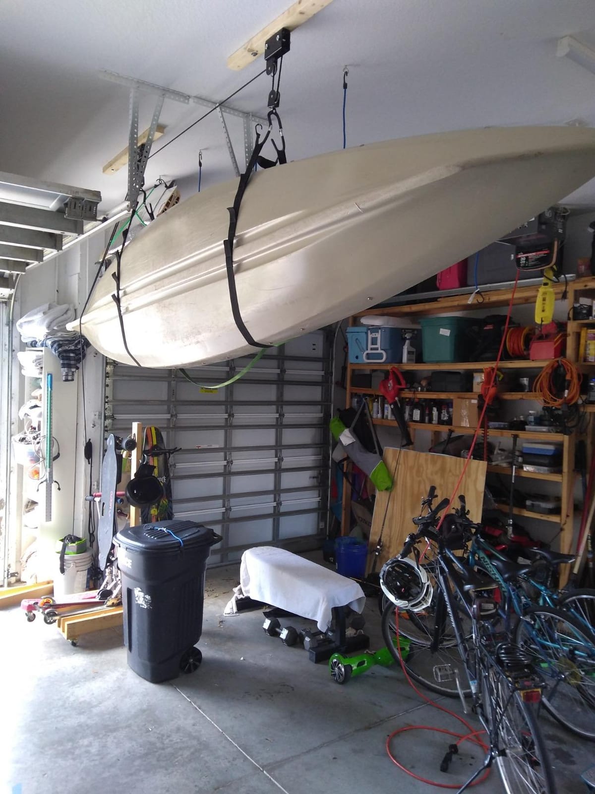 Extreme Max 3004.0204 Kayak/Canoe/Bike/Ladder Hoist & Lift for Storage in Shop or Garage - 120 lb. Capacity,Black customer photo 2