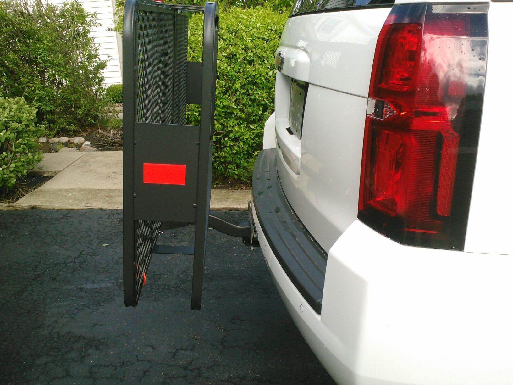 CURT 18153 Folding Hitch Basket Cargo Carrier, 60