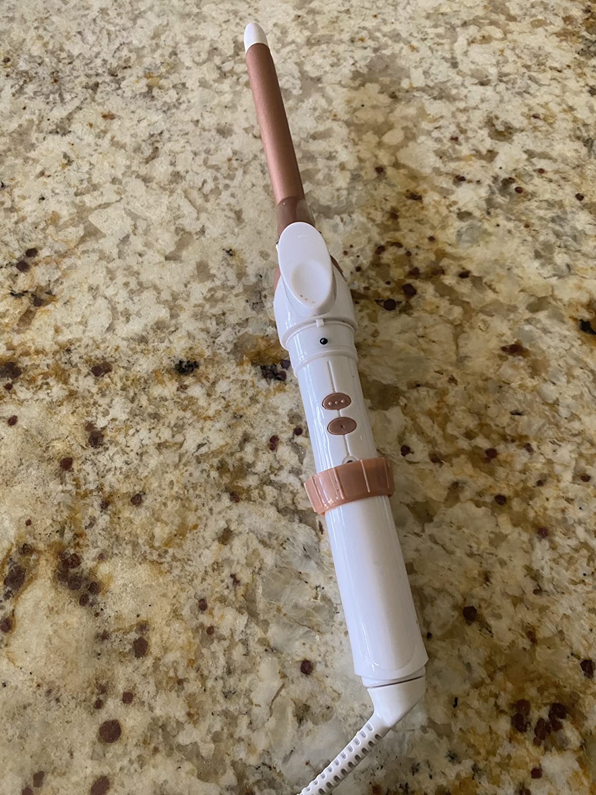 Conair Curling Iron, Double Ceramic, 1/2-in. Width, White/Rose Gold | Hair curler for tight ringlets on fine to thick hair customer photo 1