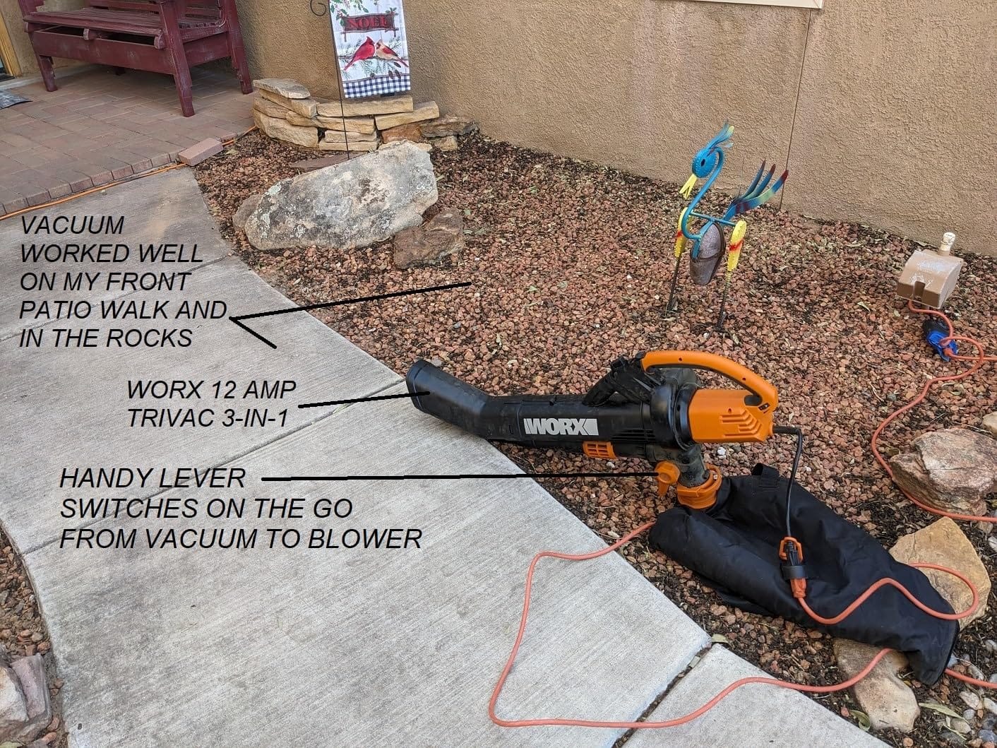 WORX Trivac 3-in-1 Electric Leaf Blower/Leaf Vacuum/Leaf Mulcher, WG509 | 350CFM & 210MPH Airflow, 18:1 Mulch Ratio for Efficient Leaf Removal, Corded customer photo 2