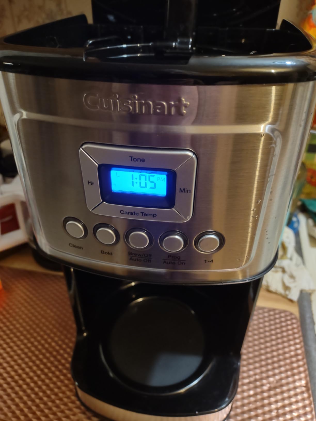Cuisinart Coffee Maker, Programmable, Stainless Steel, 14-Cup Glass Carafe | PerfecTemp coffee machine with 1-4 cup settings, strength control, auto-off & a reusable gold tone filter, DCC-3200 customer photo 1