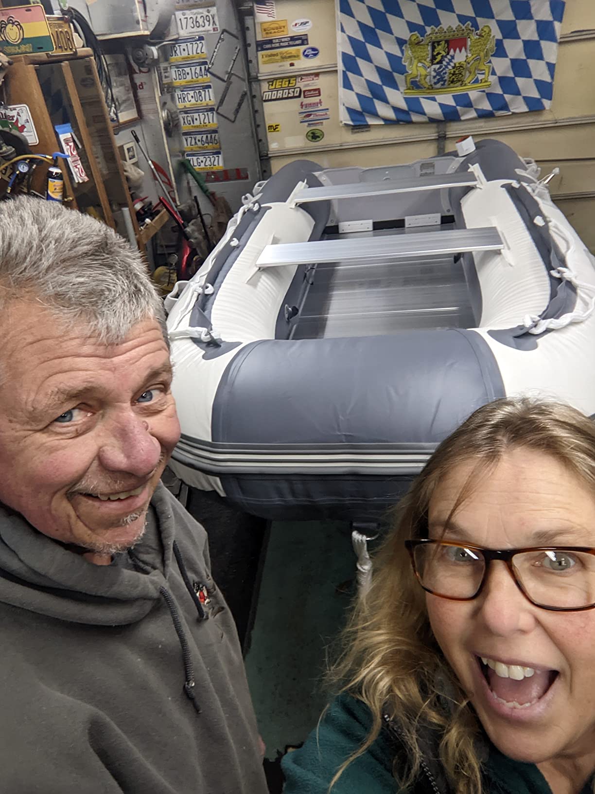 BRIS 10.8 ft Inflatable Boat Inflatable Rafting Fishing Dinghy Tender Pontoon Boat customer photo 1