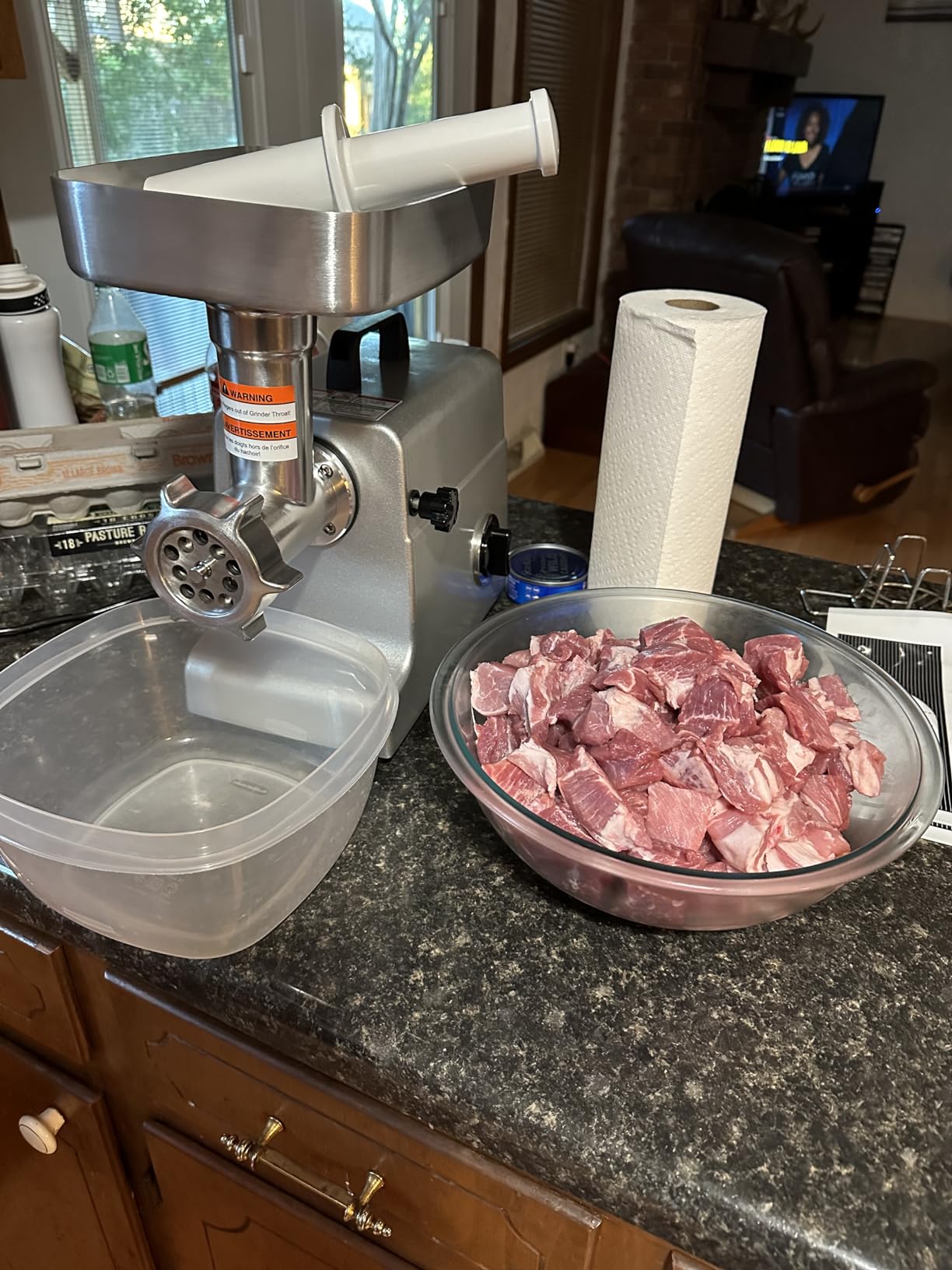 LEM Products MightyBite #8 Meat Grinder, 500 Watt Aluminum Electric Meat Grinder for Home Use, Compact Food Processor for Grinding, Sausage Stuffing, Cooking customer photo 2