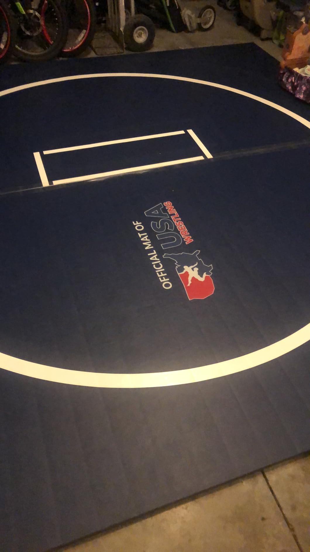 Dollamur Wrestling Mat for Home,10'x10', Circle, Start Marks-Made in USA | Premium Home Wrestling Mats. Portable, Non-Slip Surface, Shock Absorbing Foam, Pro-Grade Performance. customer photo 2