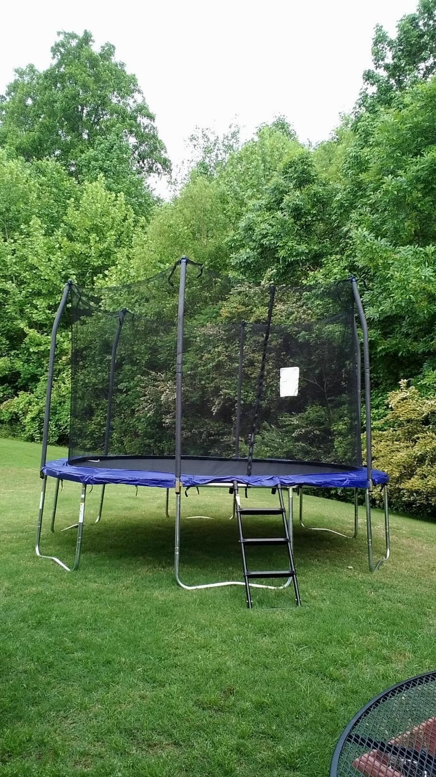 Skywalker Trampoline Outdoor 8 FT, 12 FT, 15 FT Jump N' Dunk Round Outdoor Trampoline with Net, Trampoline Mat, and Basketball Hoop for Trampoline customer photo 1