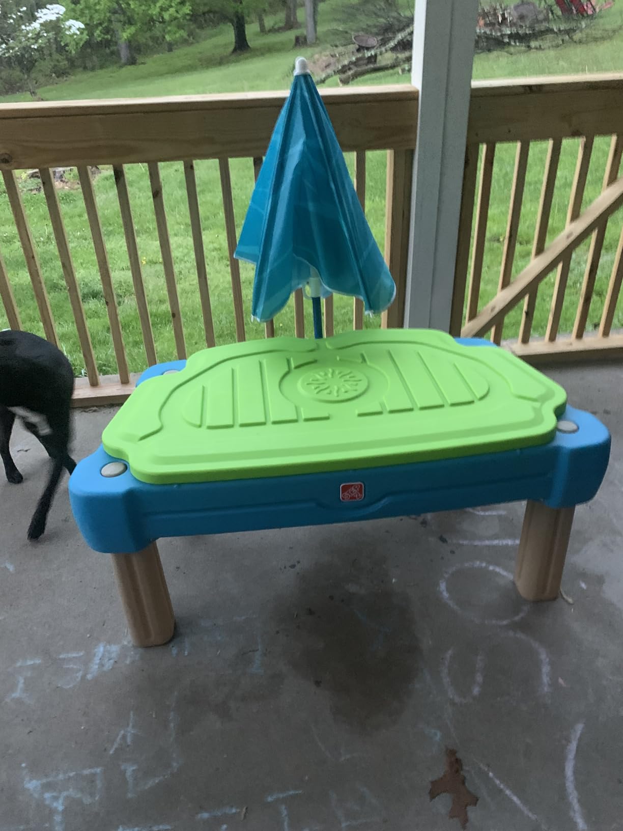 Step2 Cascading Cove Sand and Water Table, Kids Activity Sensory Playset, Comes with Umbrella, Summer Outdoor Toys, 7 Piece Toy Accessories, For Toddlers 1.5+ Years Old customer photo 2
