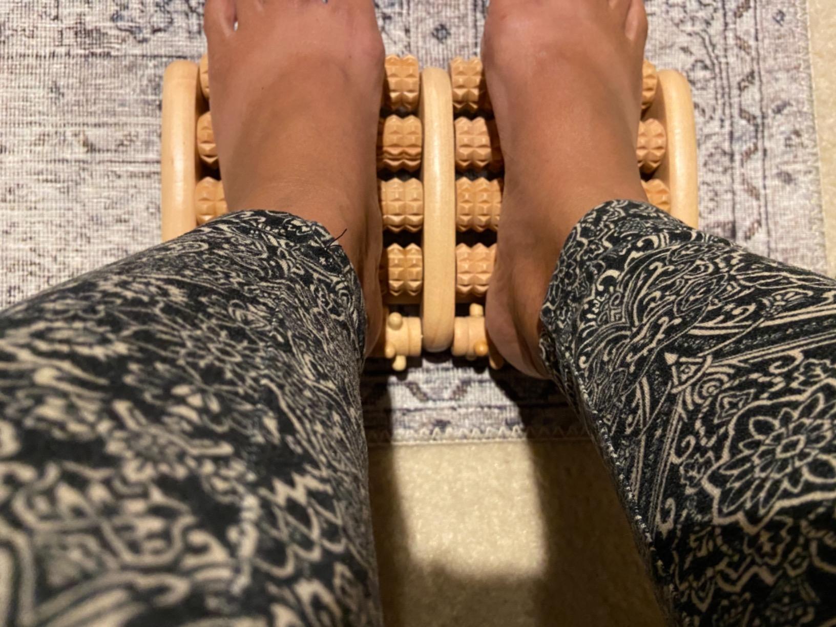 TheraFlow Foot Roller for Plantar Fasciitis Relief and Neuropathy Pain Relief for Feet - Wooden Foot Massager Roller Acupressure Tool with Reflexology Chart - Mom Gifts for Women and Men customer photo 1