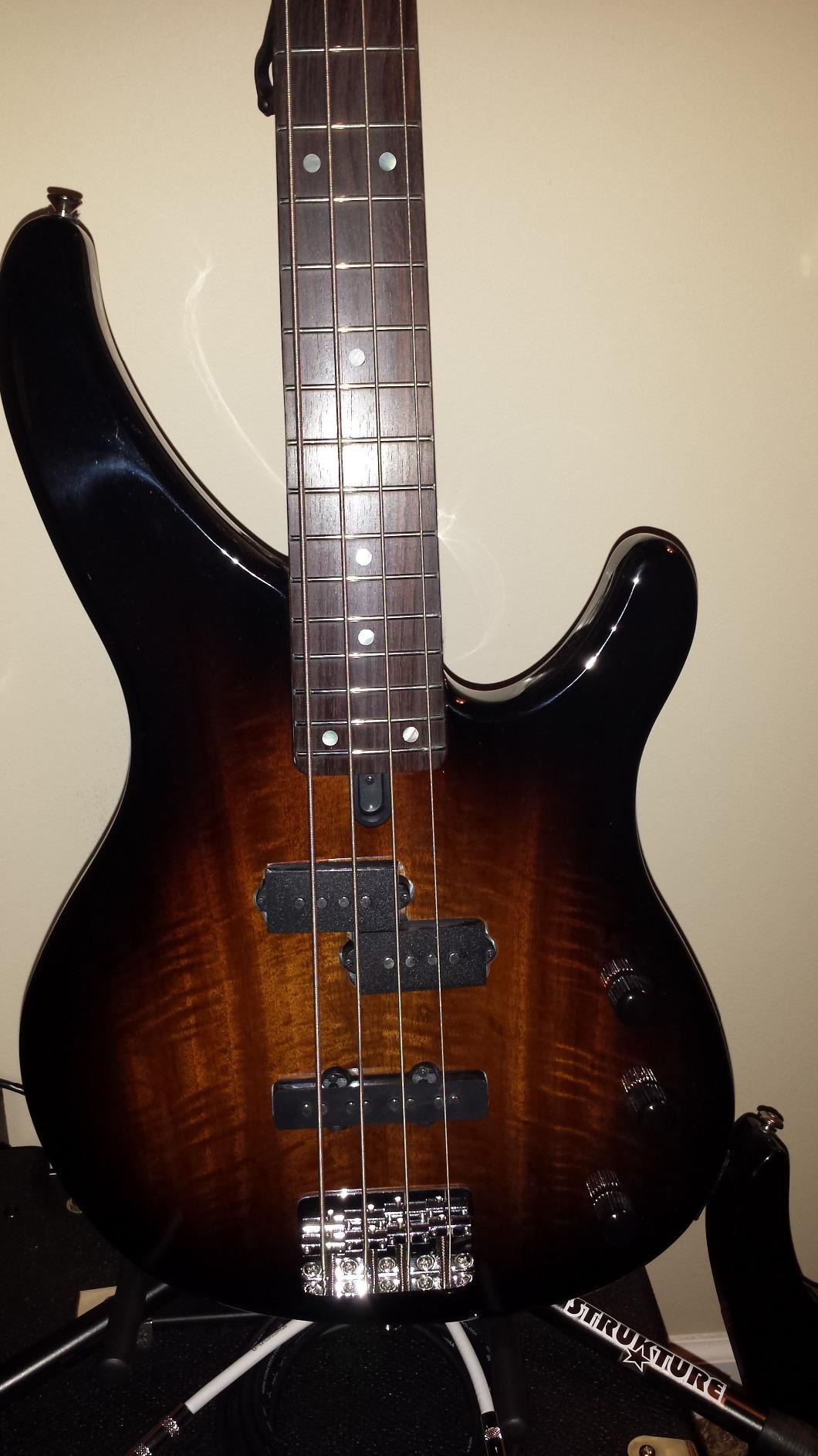 Yamaha TRBX174EW TBL 4-String Electric Bass Guitar with Exotic Wood Top customer photo 1