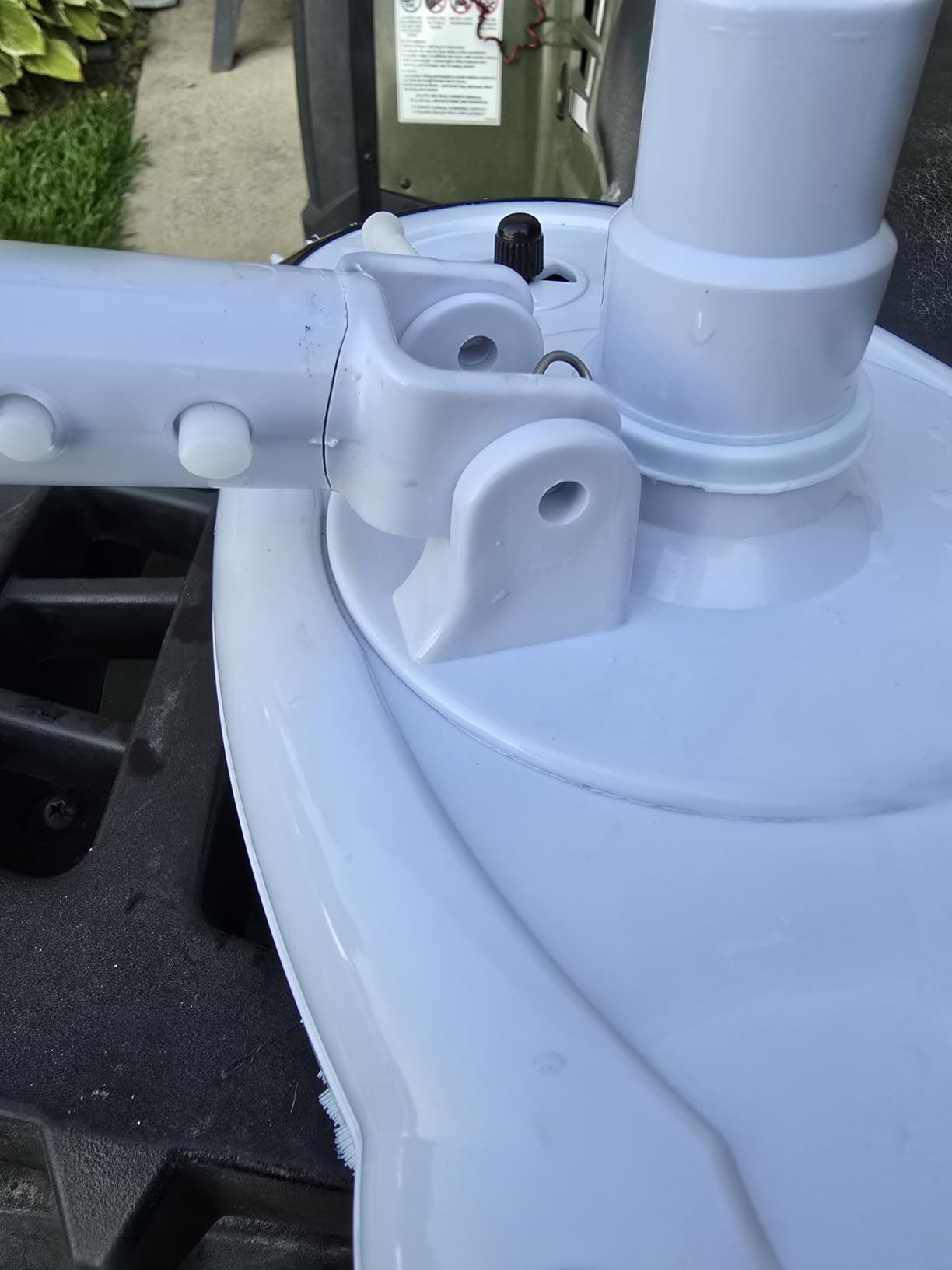 Poolmaster Deluxe Vinyl Liner Pool Vacuum with Air Relief | For vinyl liner and fiberglass pools, with air relief valves, nylon bristles, spring handle, and swivel hose adapter customer photo 1