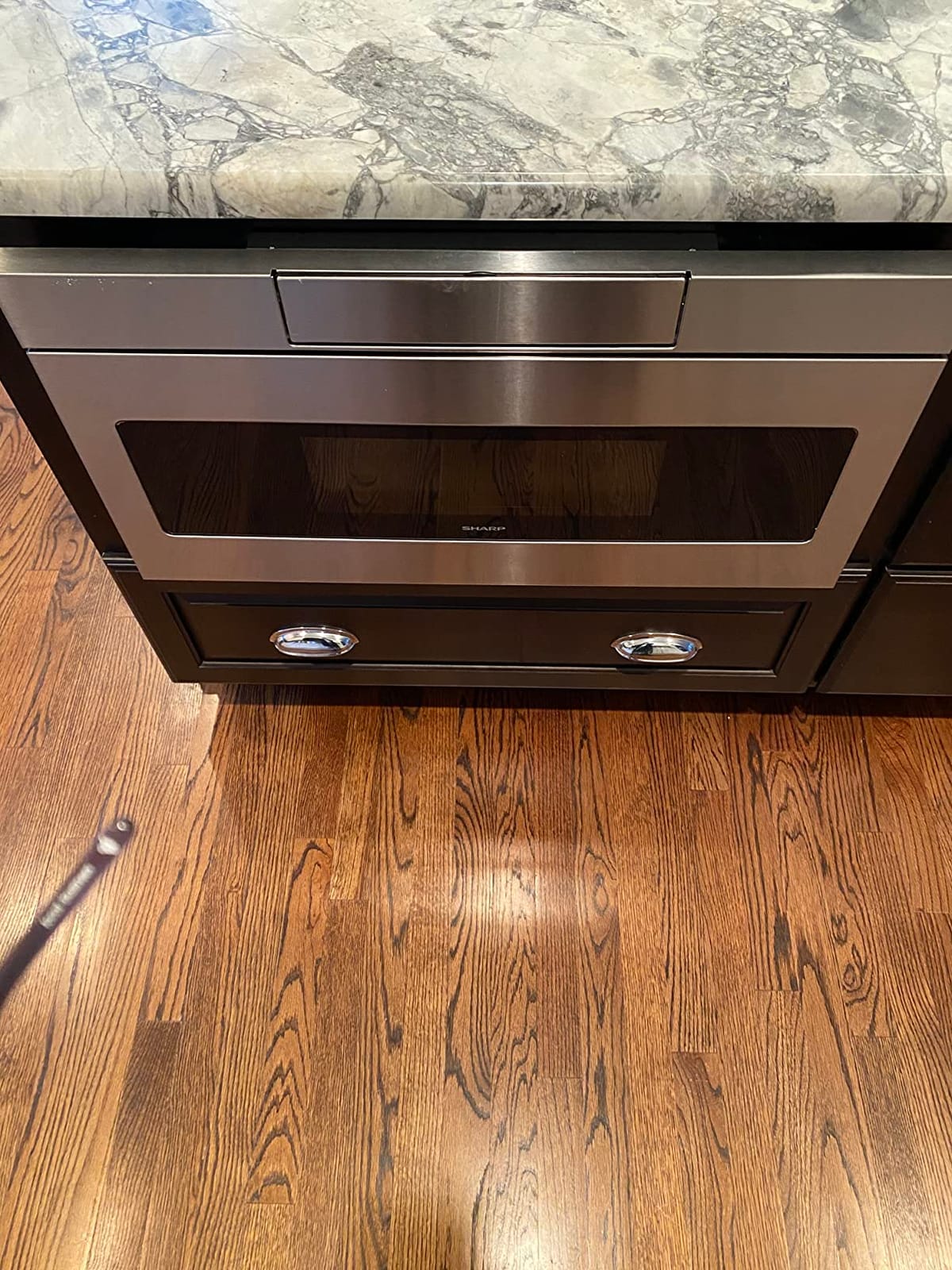 SHARP SMD3070ASY Microwave Drawer Oven, 30-inch, 1.2 Cubic Feet, 950 Watt, Concealed Angled Touch Control Panel with Digital LCD Display, Stainless Steel customer photo 1
