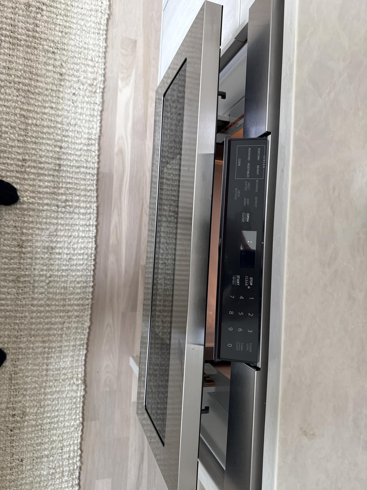 SHARP SMD3070ASY Microwave Drawer Oven, 30-inch, 1.2 Cubic Feet, 950 Watt, Concealed Angled Touch Control Panel with Digital LCD Display, Stainless Steel customer photo 2