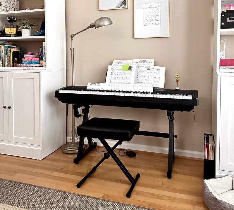 Yamaha 88-Key Weighted Portable Digital Piano Keyboard with Music Rest, Sustain Foot Switch, Built-in Speakers, USB Connectivity, Black (P45B) customer photo 1