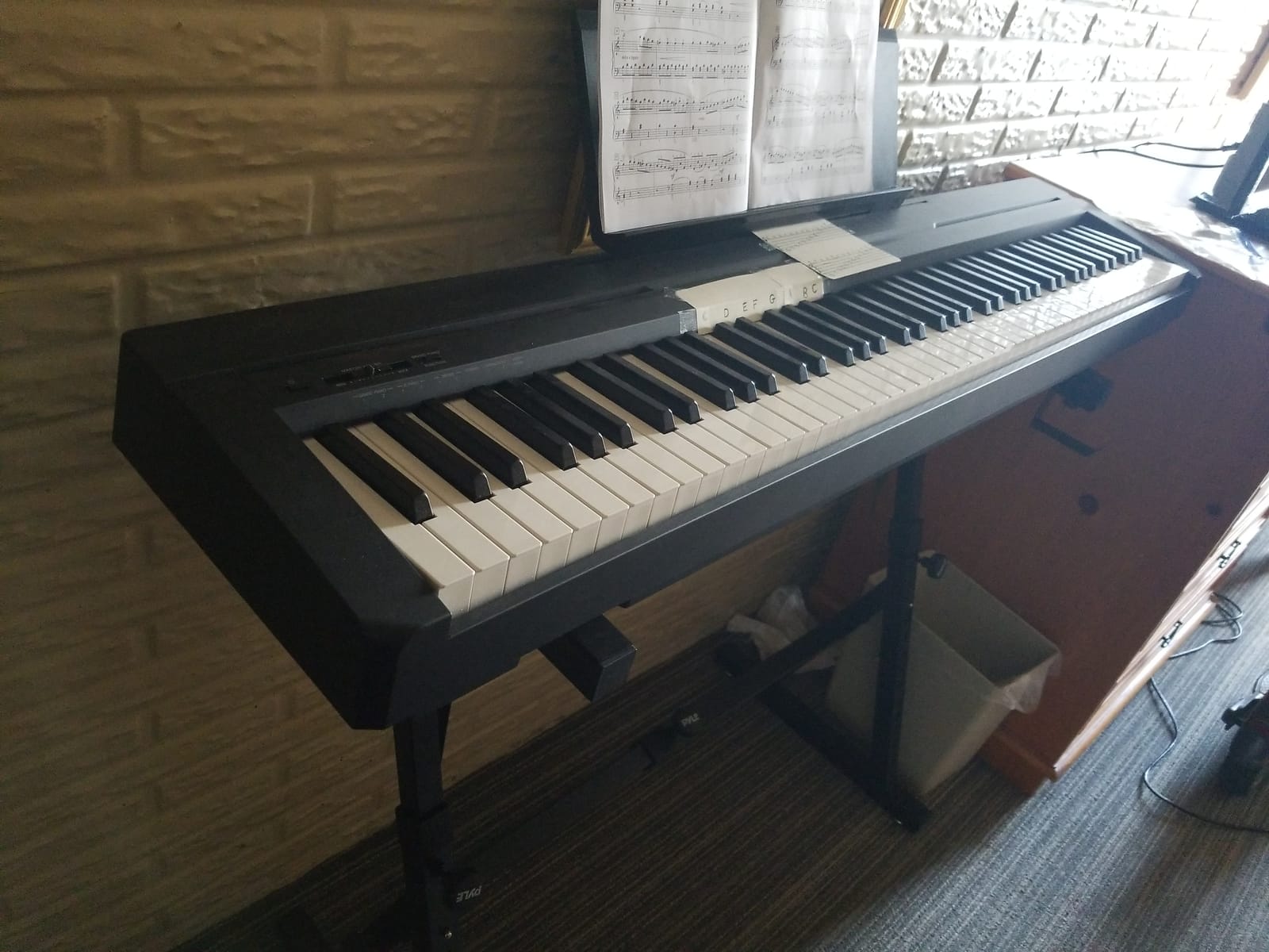 Yamaha 88-Key Weighted Portable Digital Piano Keyboard with Music Rest, Sustain Foot Switch, Built-in Speakers, USB Connectivity, Black (P45B) customer photo 2