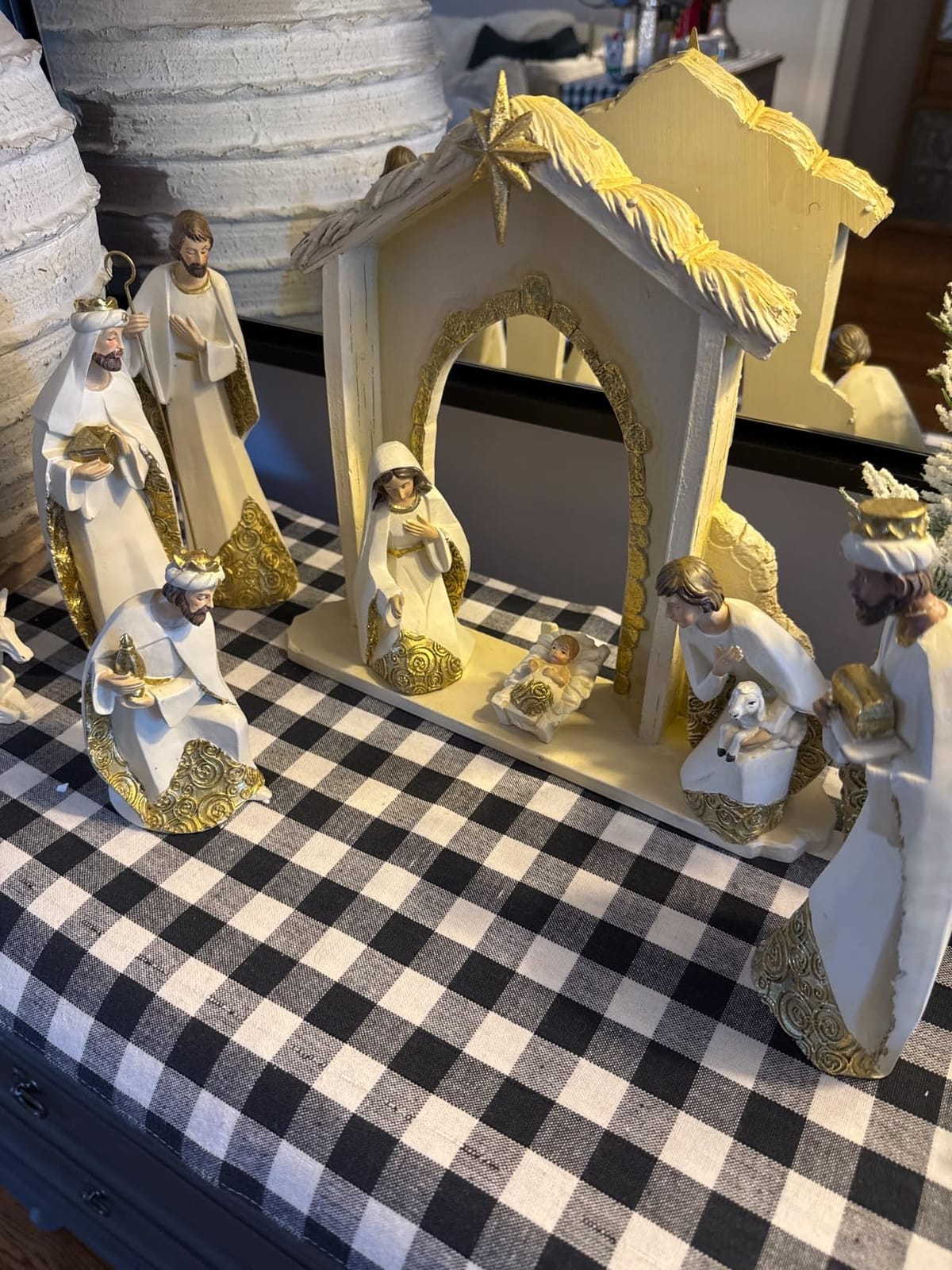 Ivory and Gold Christmas Nativity 10 Piece Set Holiday Decoration customer photo 1
