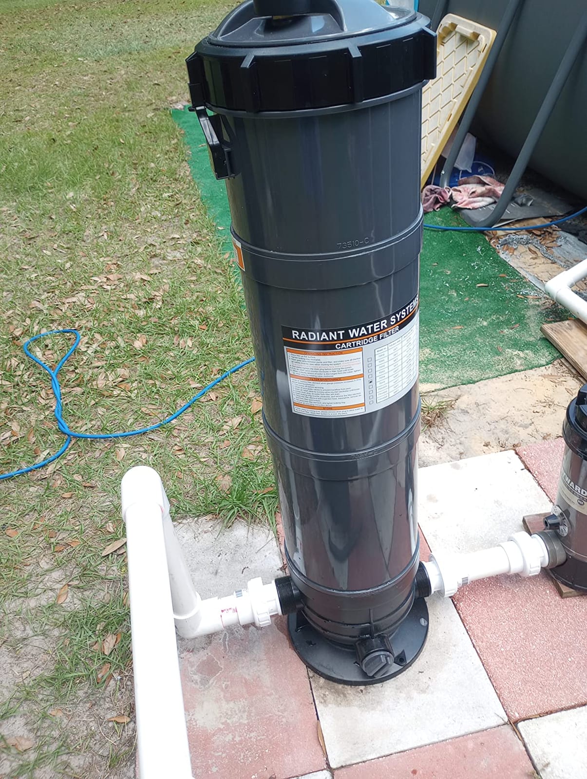Rx Clear Radiant Cartridge Pool Filter for Above Ground Swimming Pools | PRC90 | Pools up to 15,000 Gallons | Energy Efficient | Corrosion Proof | Filter Cartridge Included customer photo 1