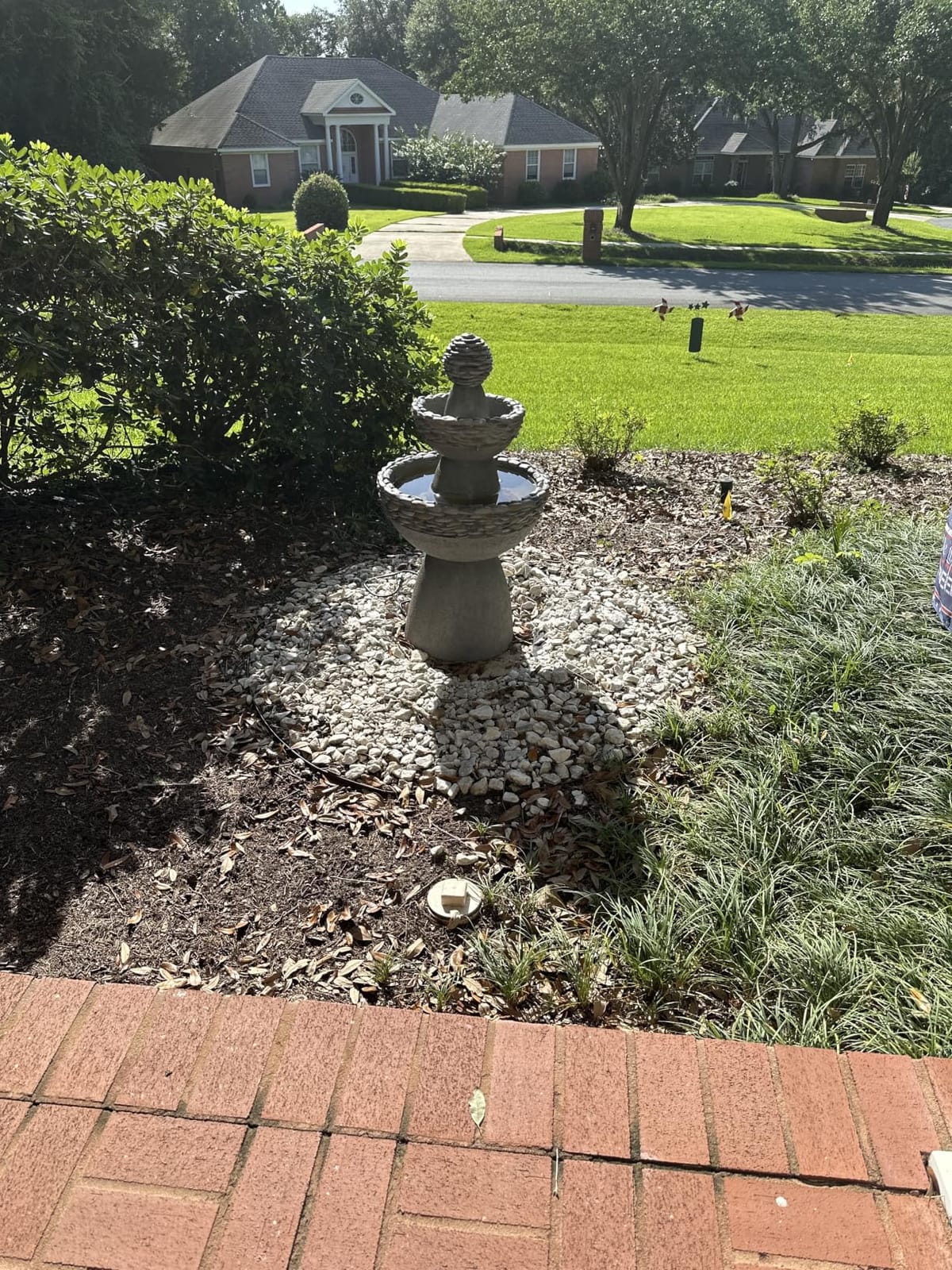 Teamson Home 36.5 in. Outdoor 3-Tier Zen-Style Pedestal Water Fountain with Stone Trim with Pump and 2.64 Gallon Capacity, Stone Gray customer photo 1