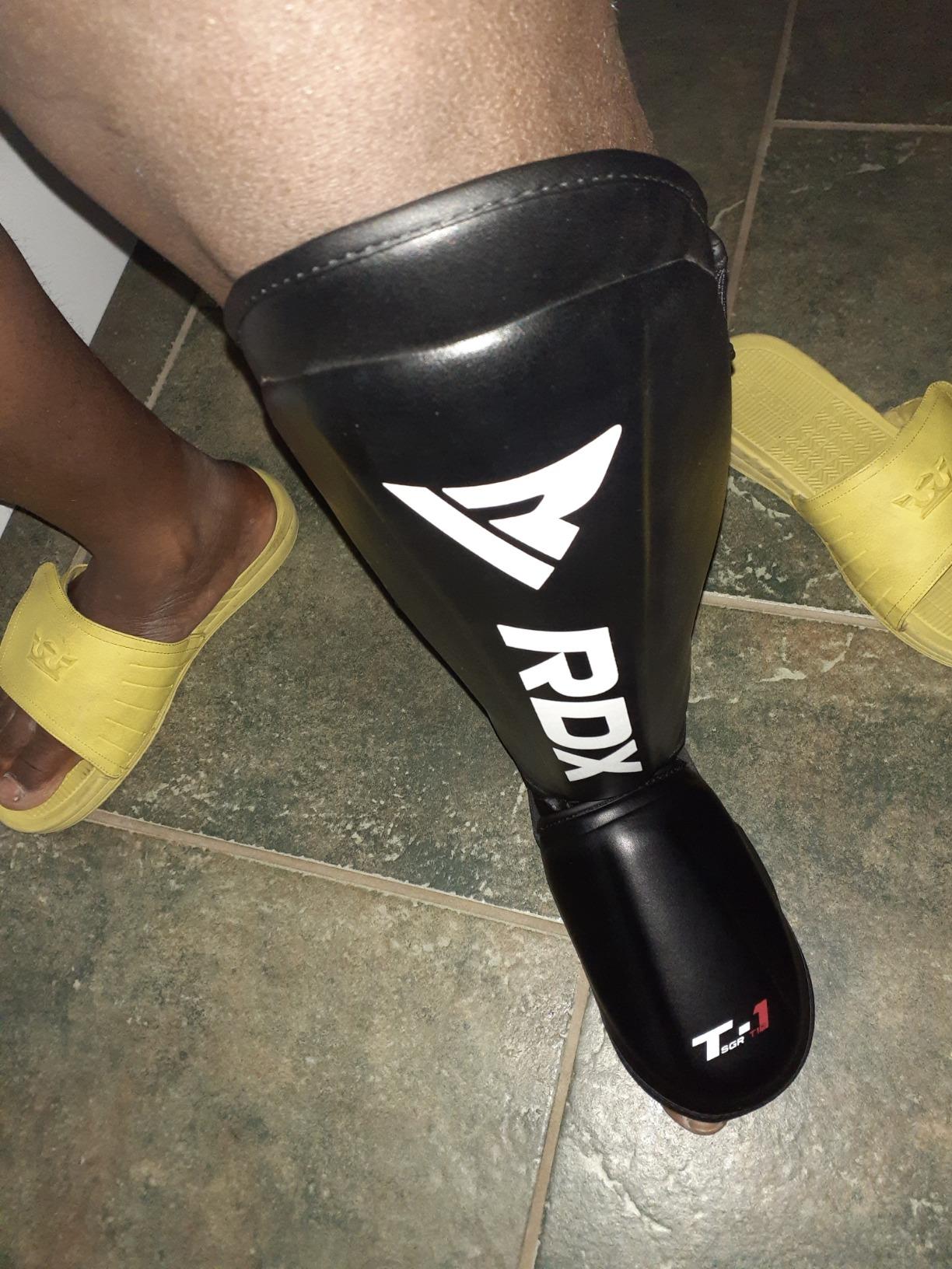 RDX Shin Guards Kickboxing Muay Thai, SATRA SMMAF Approved, Premium Maya Hide Leather customer photo 1