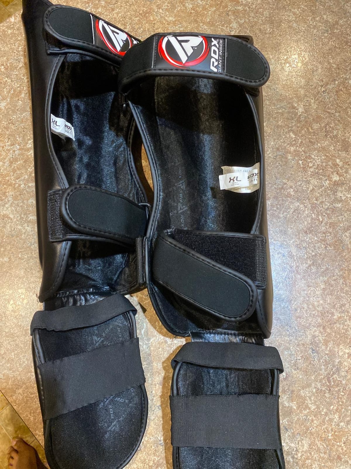 RDX Shin Guards Kickboxing Muay Thai, SATRA SMMAF Approved, Premium Maya Hide Leather customer photo 2