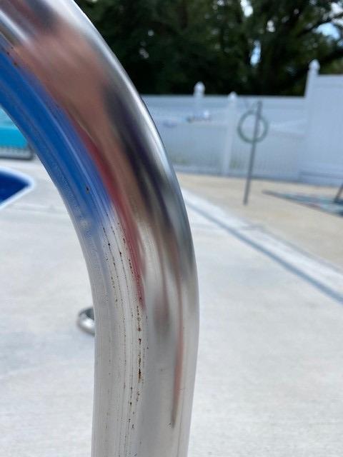 Aqua Select 3 Step Stainless Steel Pool Ladder | 250 Pound Capacity | with Non-Slip Plastic White Steps | Entry and Exit System for Inground Swimming Pools | 1.9 Inch Outer Diameter customer photo 1