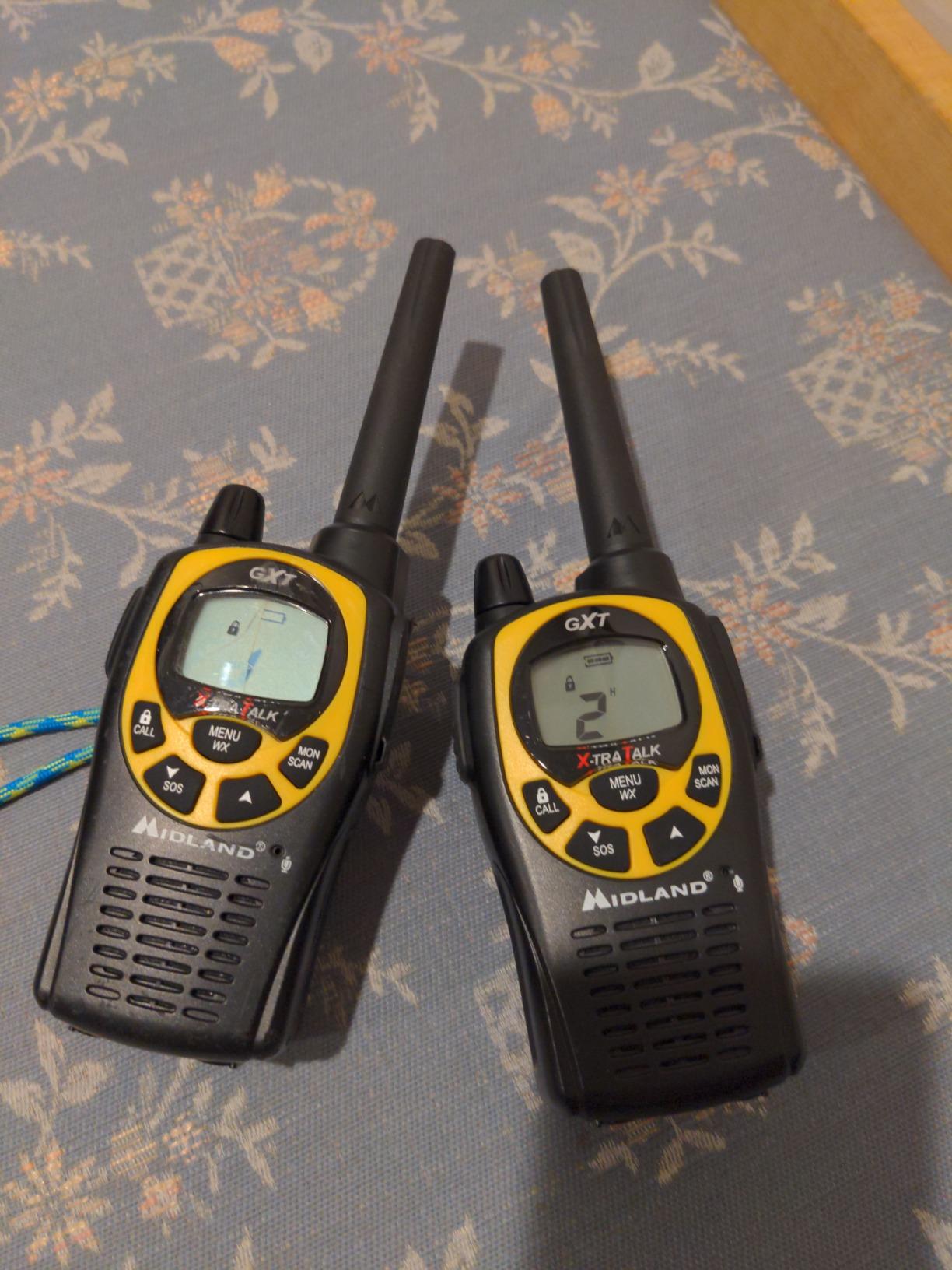 Midland GXT1030VP4 GMRS Two-Way Radio (50-Channel, Long Range, 142 Privacy Codes, SOS, NOAA, Rechargeable Nickel Battery, Black/Yellow, 2-Pack) customer photo 2
