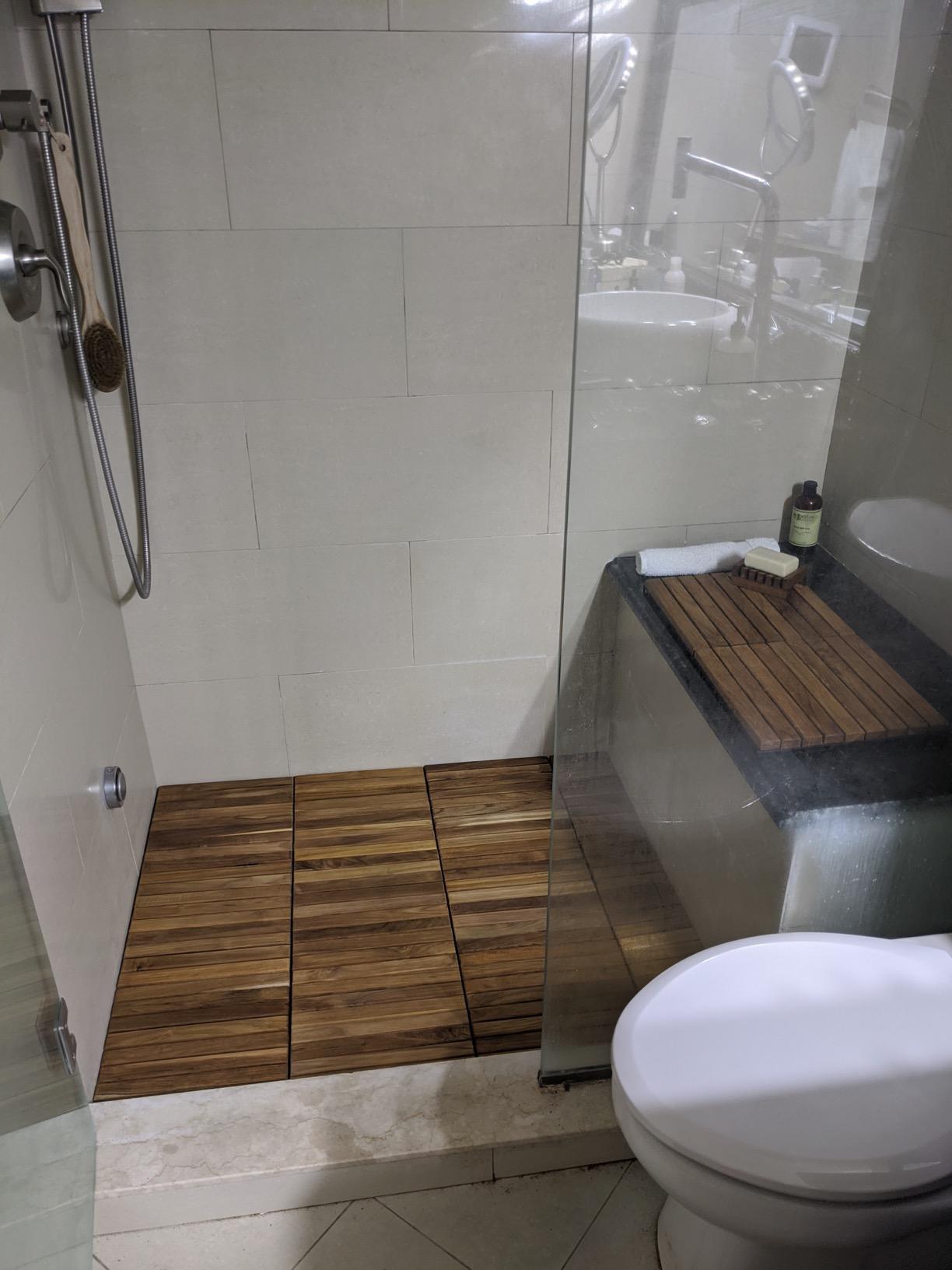 Bare Decor EZ-Floor Interlocking Flooring Tiles in Solid Teak Wood Oiled Finish (Set of 10), Long 9 Slat customer photo 2