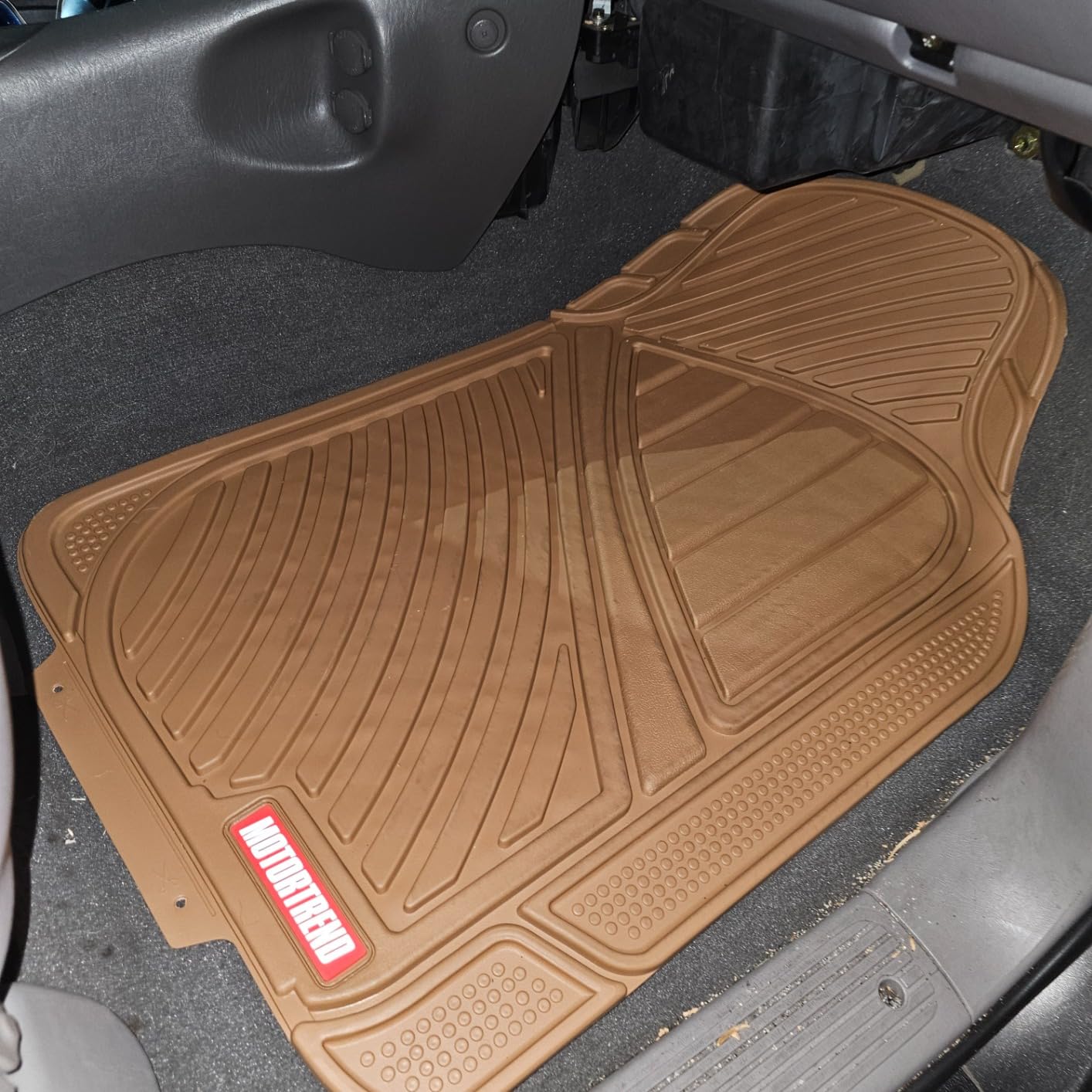 Motor Trend FlexTough Performance All Weather Rubber Car Floor Mats - 3 Piece Floor Mats Automotive Liners for Cars Truck SUV, Heavy-Duty Waterproof (Black) customer photo 1