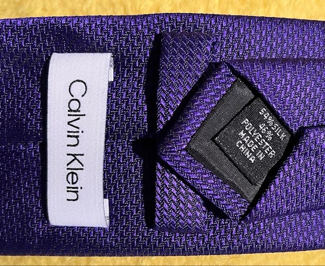 Calvin Klein Men's Gingham Pattern Necktie customer photo 2