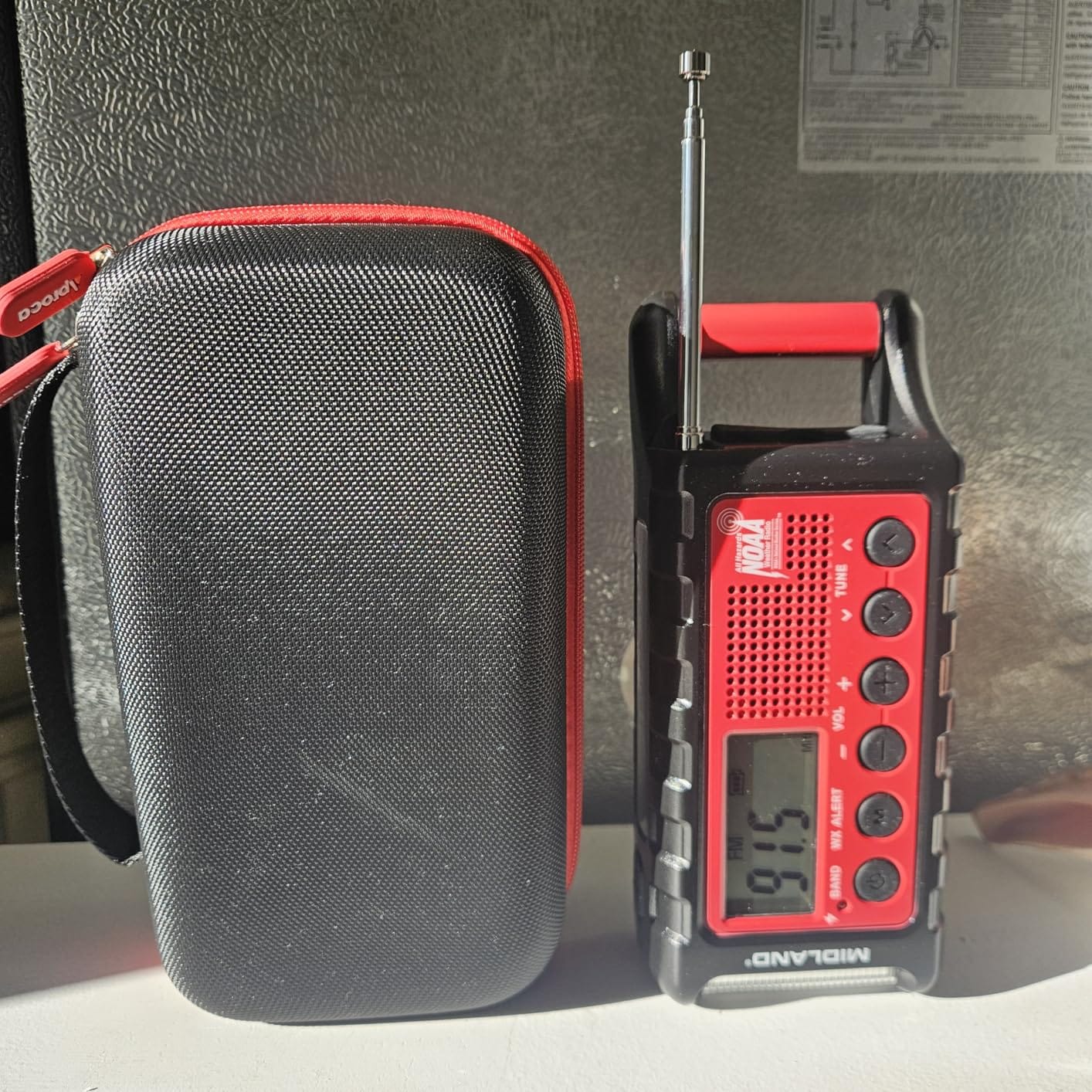 Midland - ER310, Emergency Crank Weather AM/FM Radio - Red/Black | Multiple Power Sources, SOS Emergency Flashlight, Ultrasonic Dog Whistle, & NOAA Weather Scan + Alert customer photo 2
