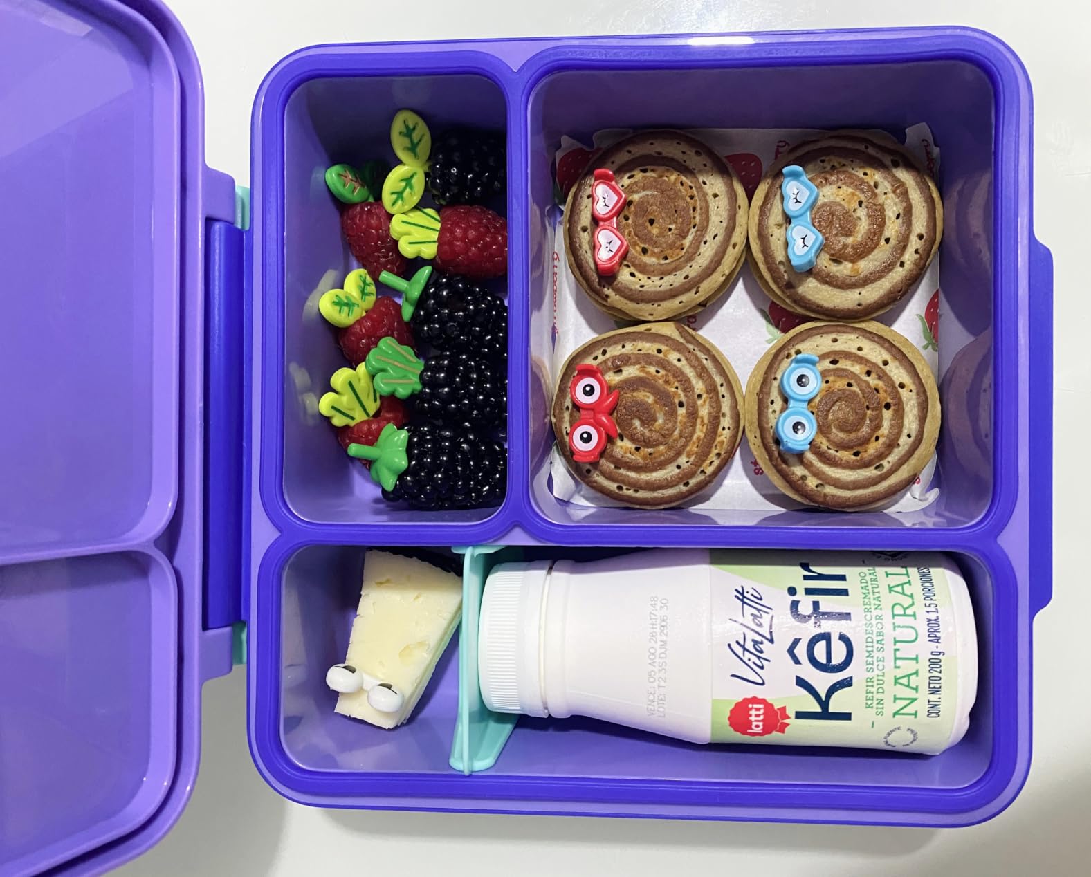 Omie OmieBox Kids Insulated Leakproof Bento Lunch Box with Food Jar (Blue Sky) customer photo 2