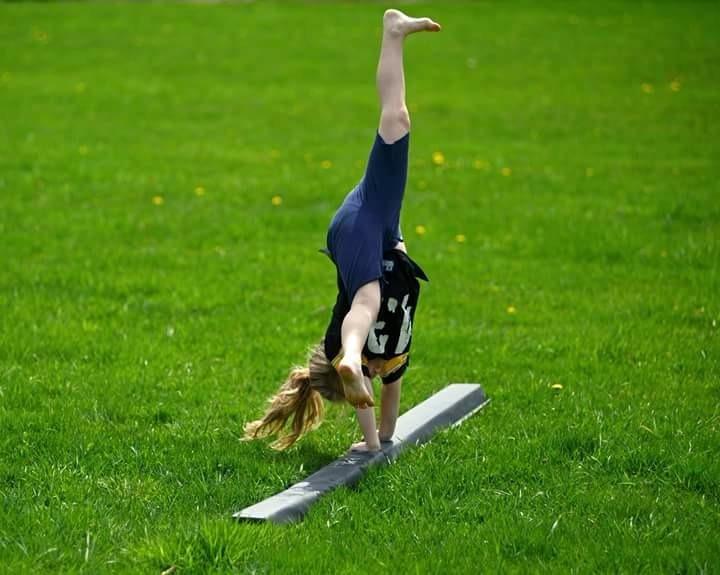 We Sell Mats 9 ft Folding Foam Balance Beam Bar, Portable Gymnastics Equipment for Gymnast, Children or Cheerleaders customer photo 1