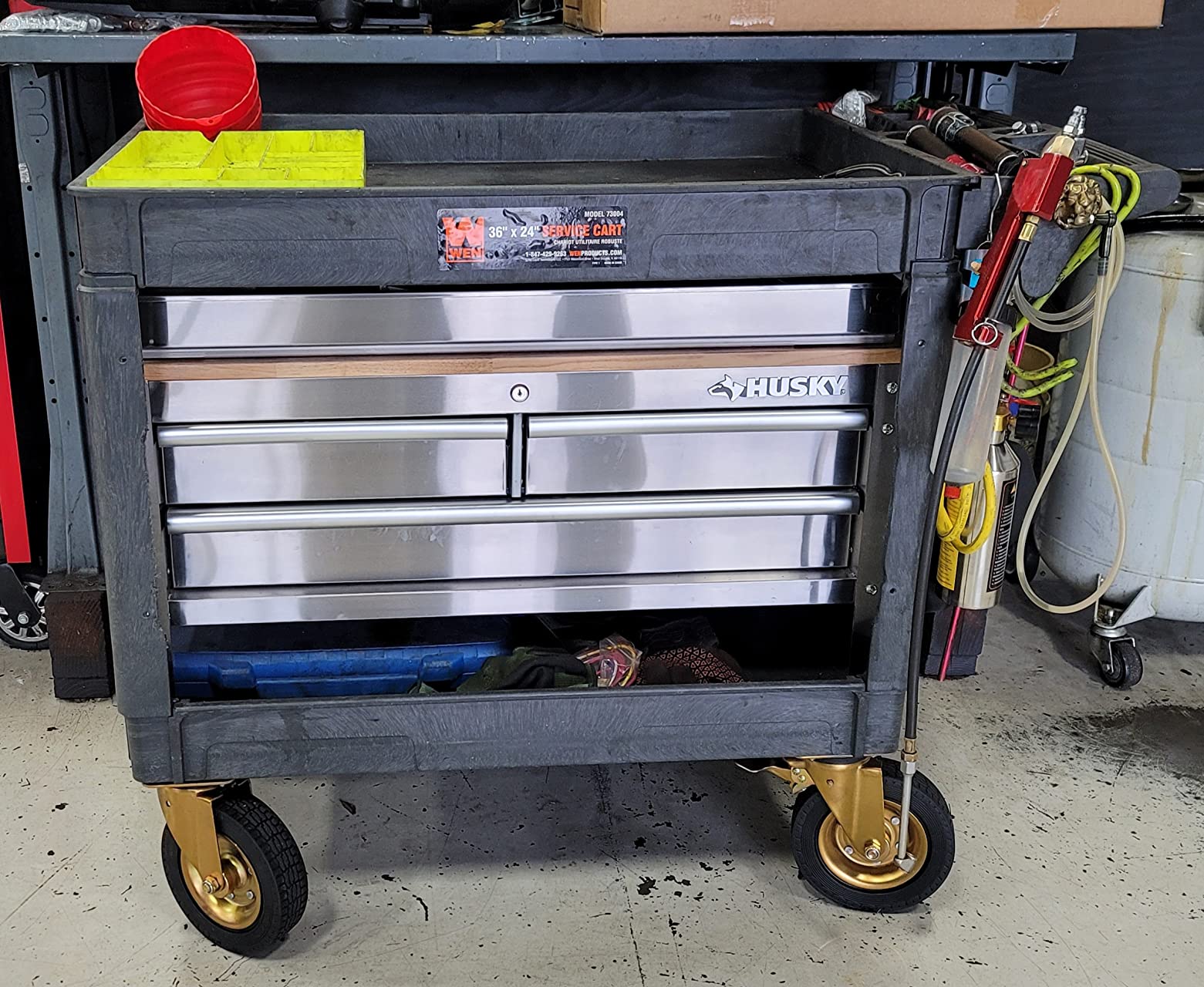 WEN 500-Pound Capacity 46 By 25.5-Inch Extra Wide Service Utility Cart customer photo 2