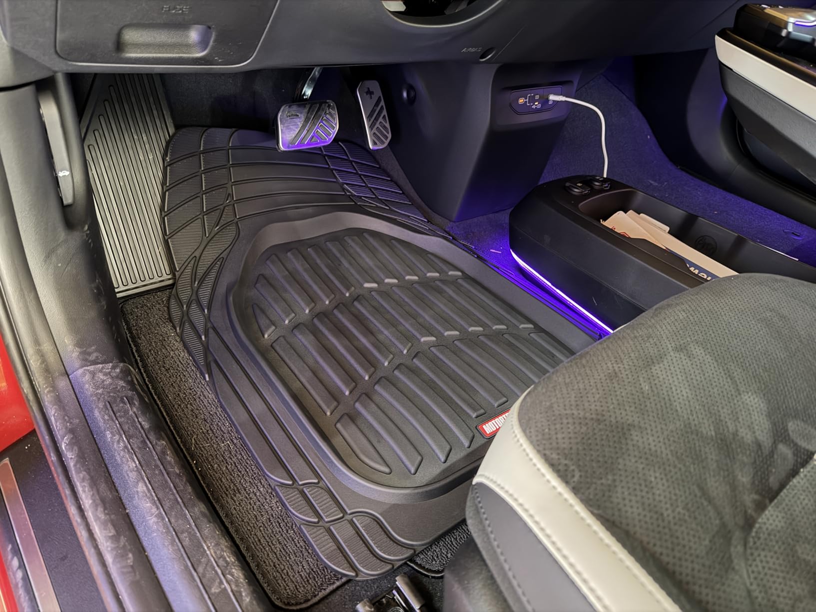 Motor Trend FlexTough Floor Mats for Cars, Black Deep Dish All-Weather Car Mats, Waterproof Trim-to Fit Automotive Floor Mats for Cars Trucks SUV, Universal Floor Liner Car Accessories customer photo 1