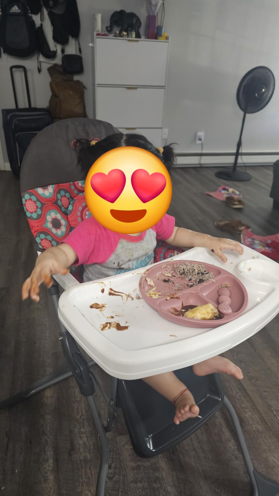 Cosco Kids Highchair for Baby, Simple Foldable High Chair, Convenient, Lightweight, and Compact Design, Flower Garden customer photo 2