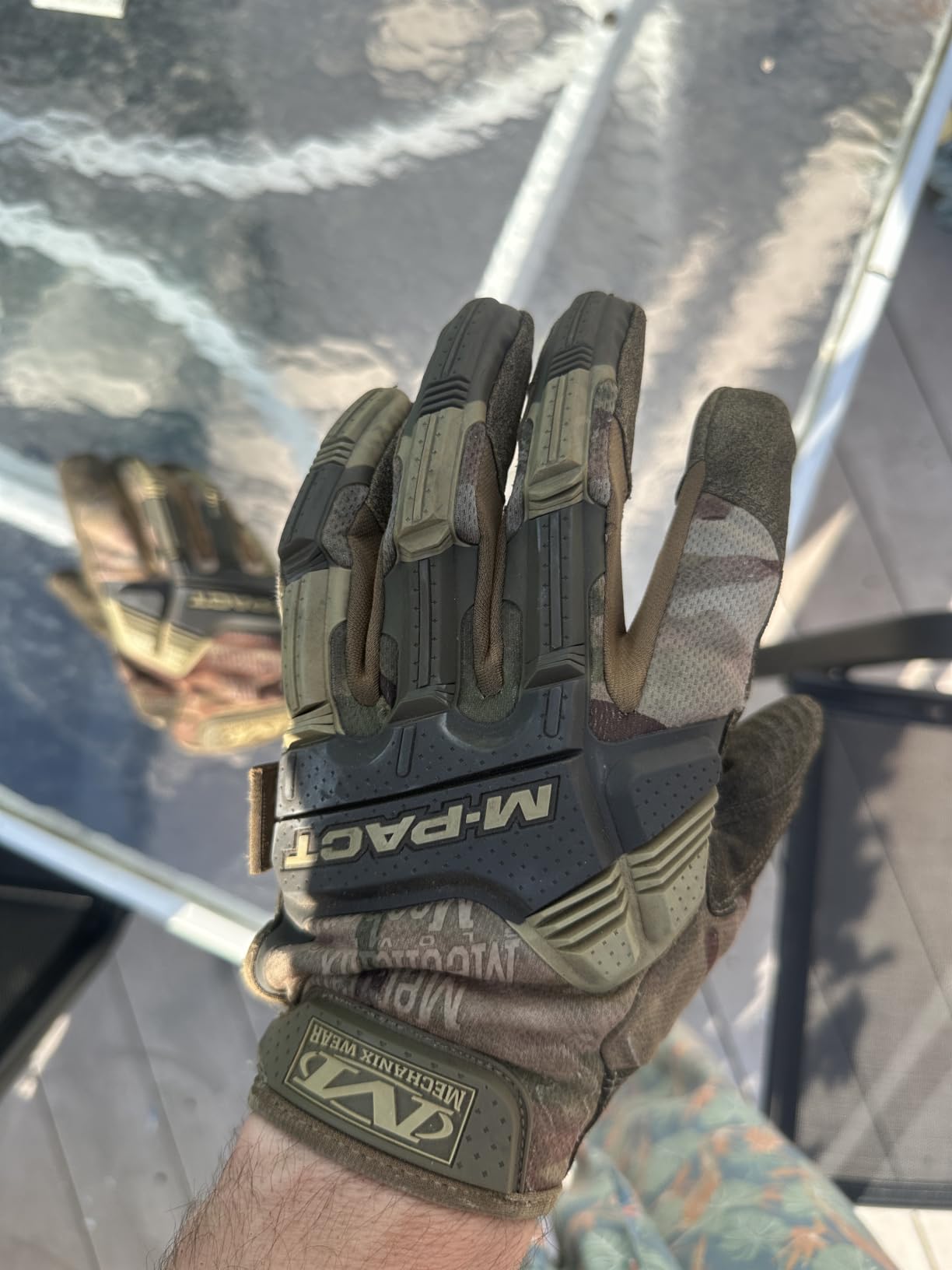 Mechanix Wear M-Pact Tactical Work Gloves, Grey, Large | Touchscreen-Capable Safety Gloves with Impact Protection, Vibration Absorption customer photo 2