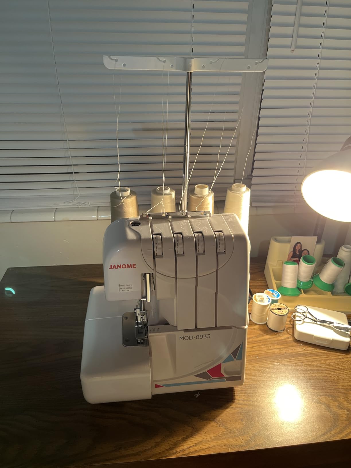 Janome MOD-8933 Serger with Lay-In Threading, 3 and 4 Thread Convertible with Differential Feed customer photo 2