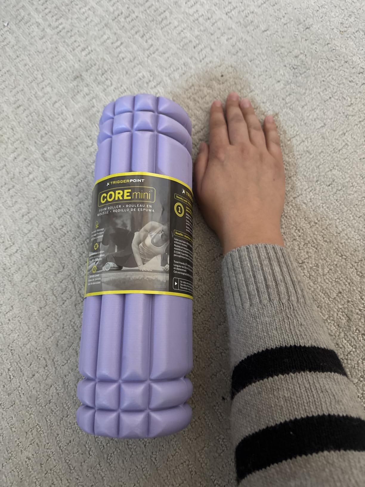 TriggerPoint CORE Foam Massage Roller with Softer Compression for Exercise, Deep Tissue and Muscle Recovery - Relieves Muscle Pain & Tightness, Improves Mobility & Circulation (12'', 18'', 36'') customer photo 1